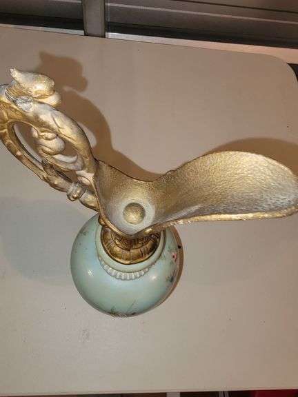 Wavecrest Opaque Glass Ewer Decorative Piece