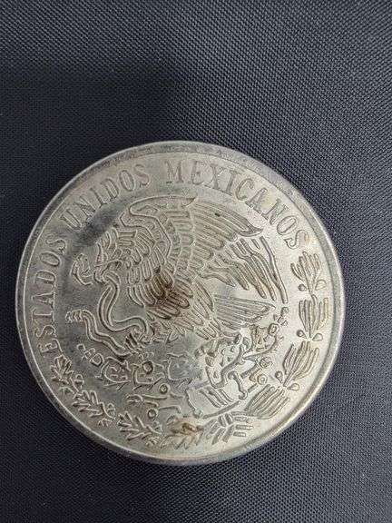 SILVER 1977 Mexican 100 Pesos coin, Morelos Coin
