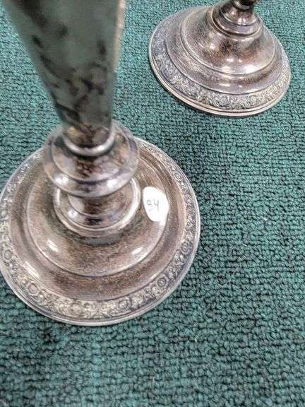 PRELUDE  2663 grams Sterling Silver Candle Holders, Weighted