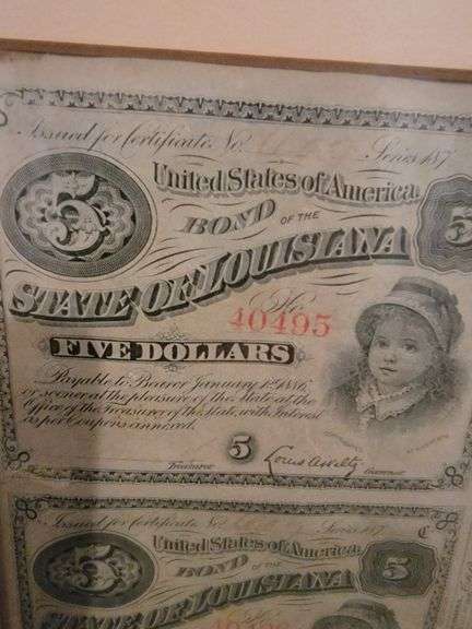 Bond of the State of Louisiana April 10, 1890
