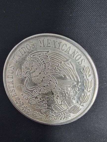 SILVER 1977 Mexican 100 Pesos coin, Morelos Coin