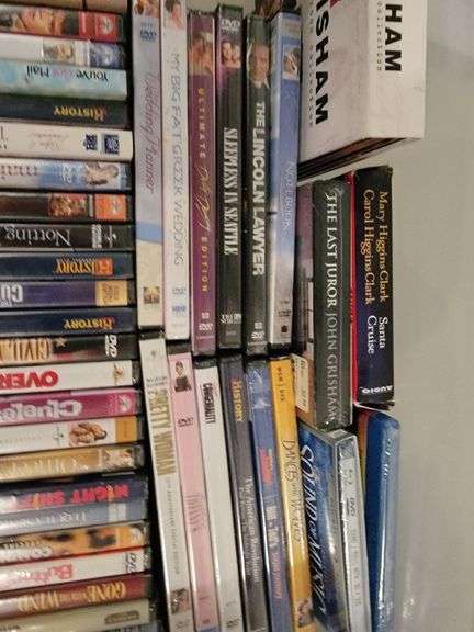 Plastic Tote of DVD's, Some unopened