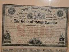 Sterling Funded Debt, the State of South Carolina, April 1, 1871