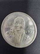 SILVER 1977 Mexican 100 Pesos coin, Morelos Coin