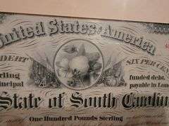 Sterling Funded Debt, the State of South Carolina, April 1, 1871