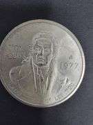 SILVER 1977 Mexican 100 Pesos coin, Morelos Coin
