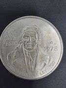 SILVER 1978 Mexican 100 Pesos coin, Morelos Coin