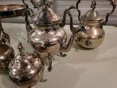 Silver on Copper Tea Set