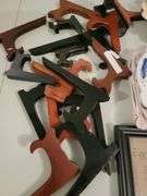 Small wooden display easels and picture frames