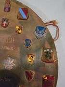 Richard Nixon button, military patch, military presentation piece