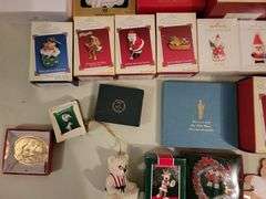 Collection of Hallmark, Wedgewood, and more Christmas ornaments