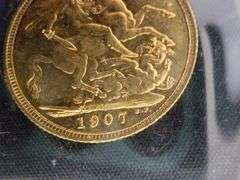 1907 Gold British Sovereign Coin