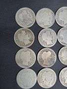18 Silver Dimes and 3 40% Silver Half Dollars