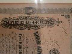 Confederate States of America February 17th, 1864 $500 Loan