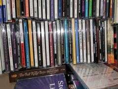 Plastic Tote Containing Music Cd's