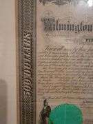 Wilmington Manchester Railroad Company First Preferred Mortgage Bond  May 7, 1866