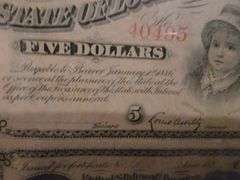 Bond of the State of Louisiana April 10, 1890