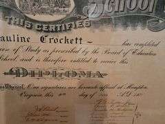 June 8m, 1921 Hampton High School Diploma