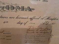 June 8m, 1921 Hampton High School Diploma