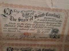 Sterling Funded Debt, the State of South Carolina, April 1, 1871