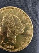 GOLD 1 Ounce 1901 Twenty Dollars Coin