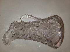 Cut glass Pitcher, Bowl, Dual bud vase