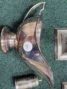 Candle Holders from Italy, Silver Plated Salt and Pepper Shakers