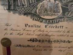June 8m, 1921 Hampton High School Diploma