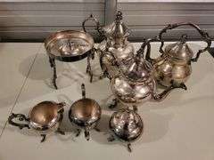 Silver on Copper Tea Set