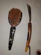 Vintage shoe horn, brush, hand mixer and more