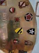 Richard Nixon button, military patch, military presentation piece