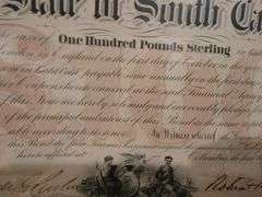 Sterling Funded Debt, the State of South Carolina, April 1, 1871