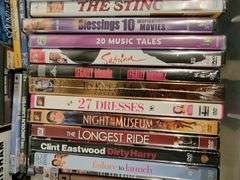 Plastic Tote of DVD's, Some unopened