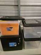 Lockable File Tote plus 3 plastic file totes