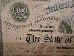 Sterling Funded Debt, the State of South Carolina, April 1, 1871