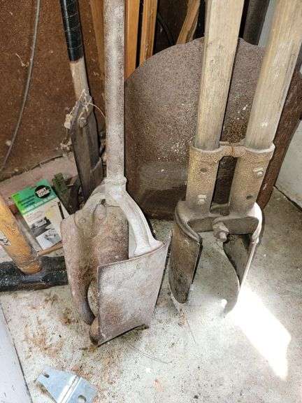 Post Hole Diggers, Sledgehammer, shovels and more