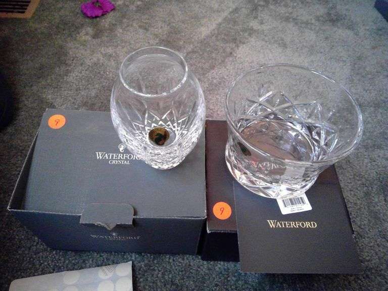 Waterford Astor Bottle Coaster, Lismore Candy Bud Vase