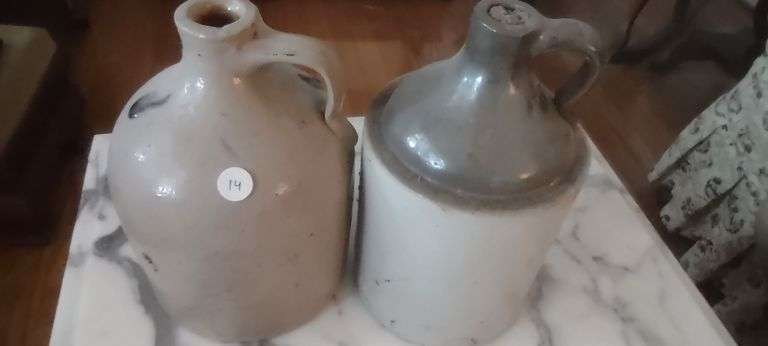 2 Antique Stoneware Jugs