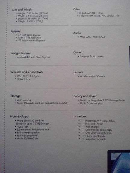 9.7 inch Android Tablet