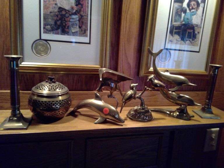 Brass Animal Figures, Candle Holders and more