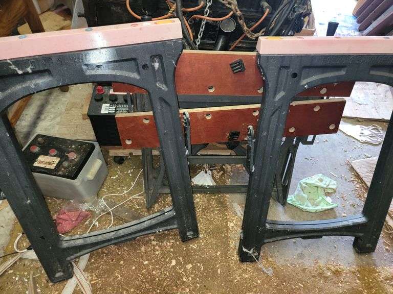 2 Saw Horses and work bench