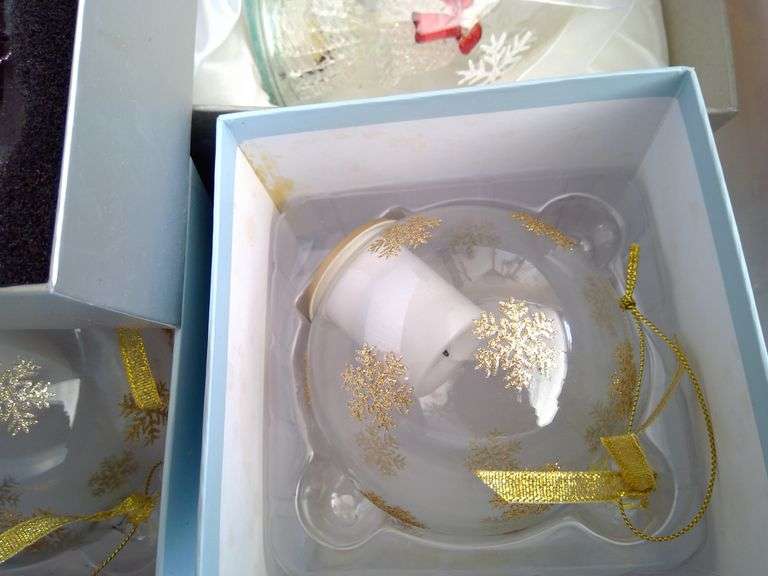 Glass Angel and SnowBall Decorations