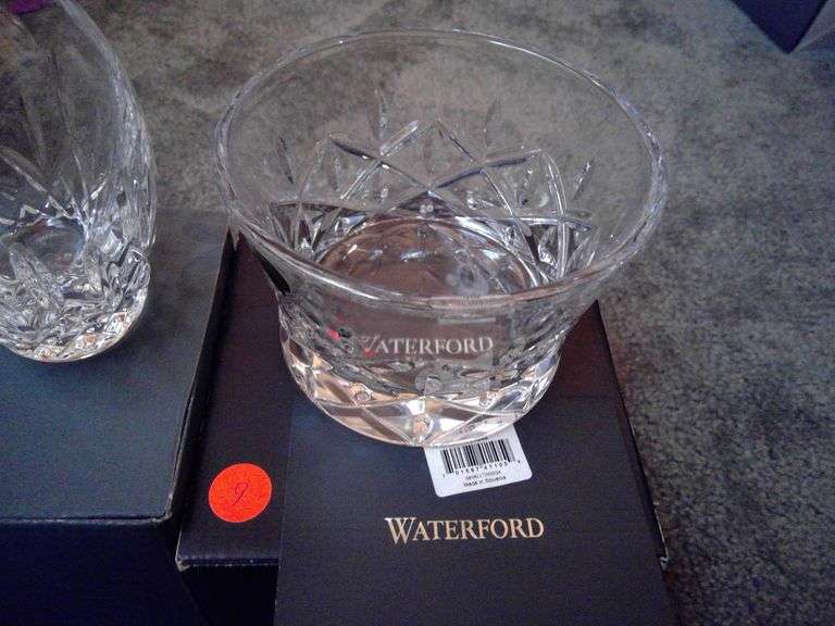Waterford Astor Bottle Coaster, Lismore Candy Bud Vase