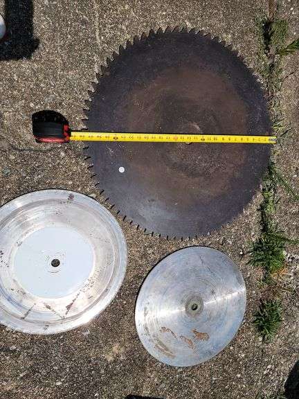 28 inch saw blade and 2 other blades