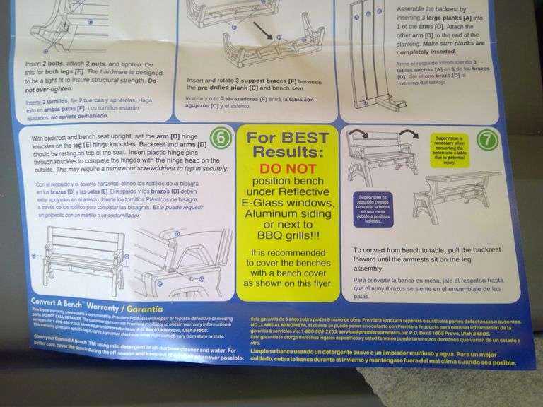 New Convert a Bench, Great outdoor all-weather bench