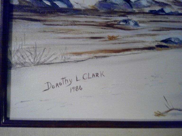 Dorothy Clark Signed Oil Painting
