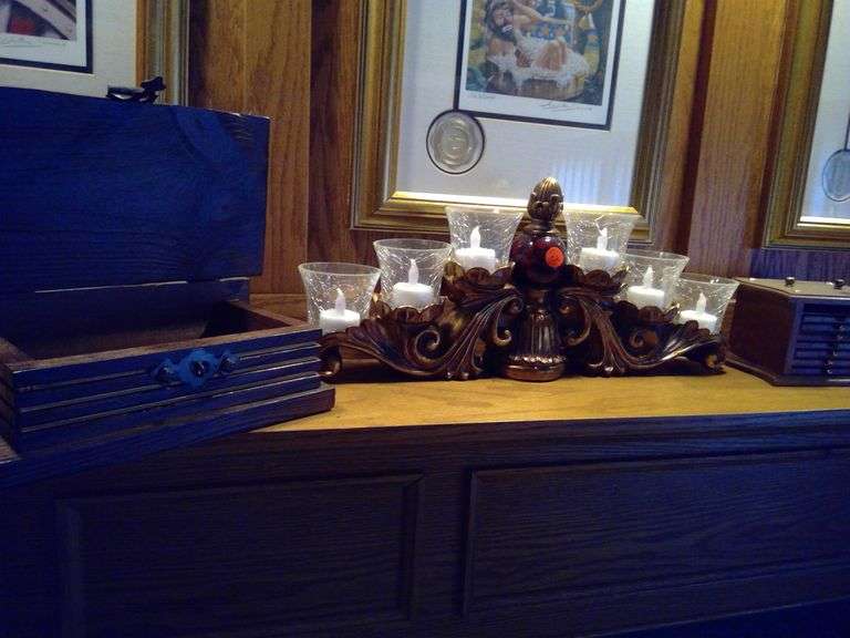 LED Candle Display, Coasters, and Decorative Storage Box