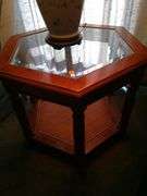 Glass Top End Table