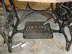 Antique New Home Sewing Machine and Cabinet