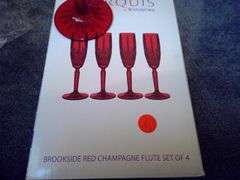 Marquis by Waterford Brookside Red Champagne Flute set of 4